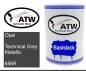 Preview: Opel, Technical Grey Metallic, 656R: 500ml Lackdose, von ATW Autoteile West.